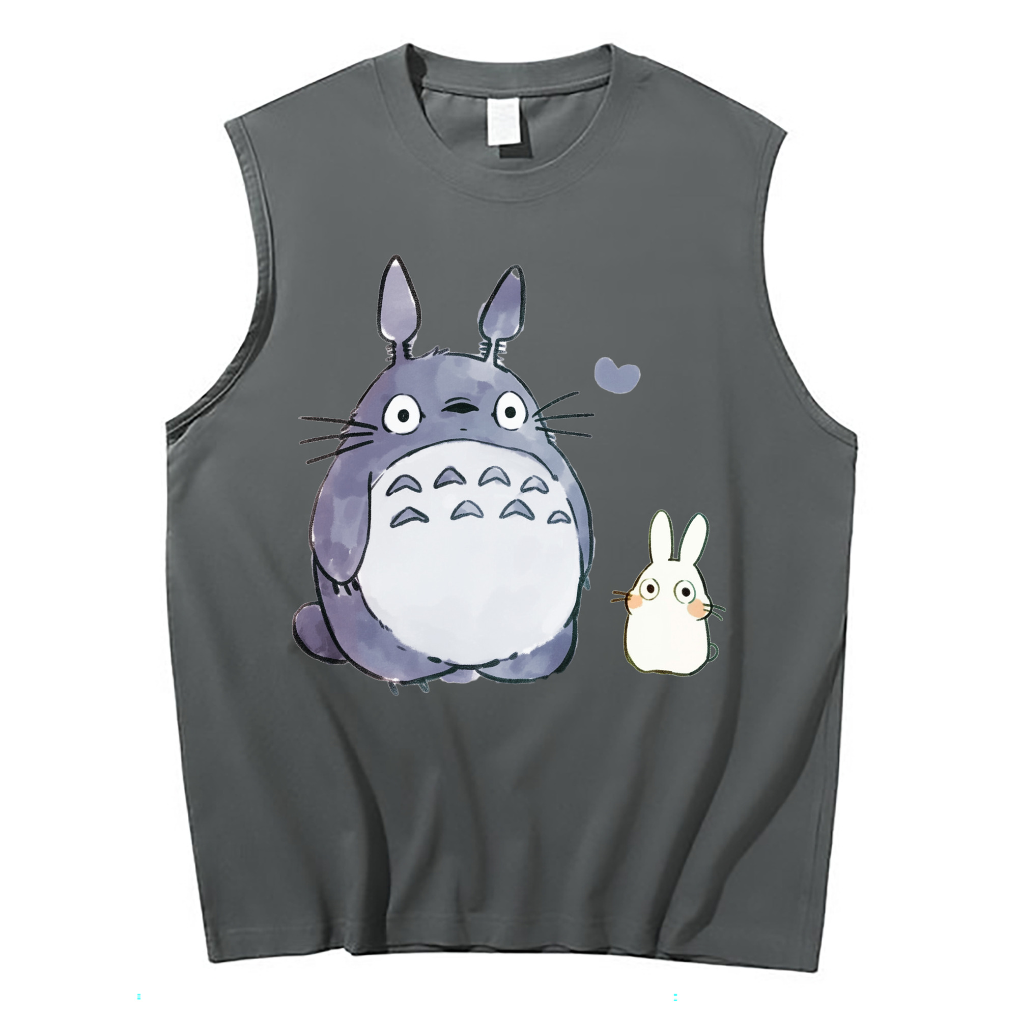 （画像用） となりのトトロ 草壁メイ 草壁サツキ My Neighbor Totoro Satsuki Kusakabe Mei Kusakabe コットン100％タンクトップ（フロントプリント）